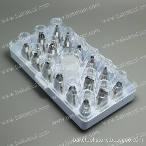 High quality 16pcs Stainless Steel 304 cake decorating tips set for cake decoration